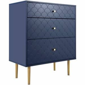 Buffet Aphrodite Ⅸ Bleu - Bois manufacturé - Métal - 48 x 20 x 95 cm