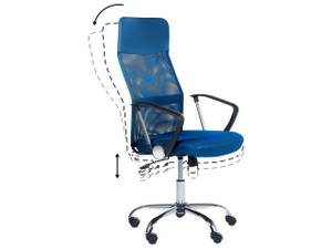 Bürostuhl DESIGN Schwarz - Blau - Silber