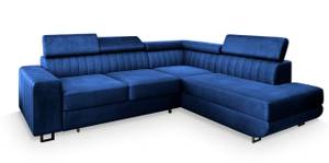 Ecksofa NOLA L-S Blau - Ecke davorstehend links