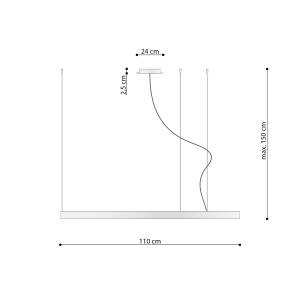 Kronleuchter Rio 3000K Gold - Durchmesser: 110 cm