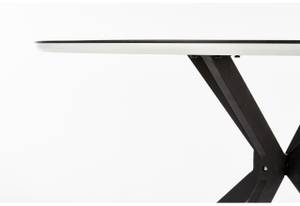 Table à manger Avelar Noir - Verre - 120 x 76 x 120 cm