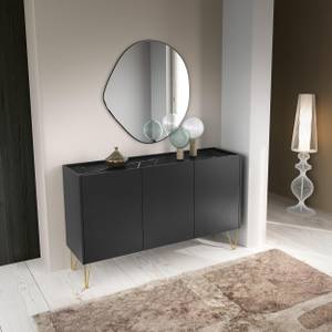 Sideboard HARMONY SB144 3D Schwarz - Holzwerkstoff - Kunststoff - 144 x 83 x 37 cm