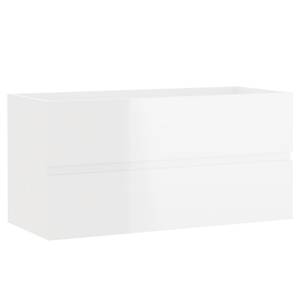 Meuble lavabo avec bassin 3007833-3 Blanc brillant - Largeur : 90 cm