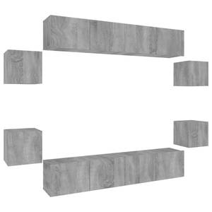 TV-Schrank 8er Set D420 Grau - Tiefe: 80 cm