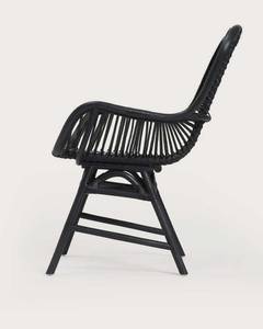 Sapporo -  Chaise en rotin Noir - Rotin - 64 x 93 x 61 cm