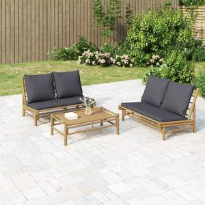 Gartenbank 3028693-1 Grau - Bambus - 115 x 73 x 85 cm