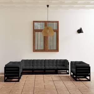 Garten-Lounge-Set (8-teilig) 3009907-2 Anthrazit - Schwarz