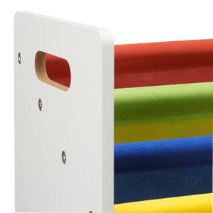 Kinderregal für Bücher und Spielsachen Blau - Rot - Weiß - Holzwerkstoff - Metall - Kunststoff - 86 x 79 x 27 cm