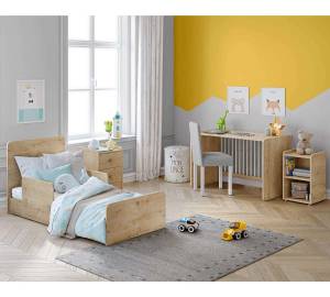 Babybett Mocha Braun - Holzwerkstoff - 80 x 90 x 165 cm