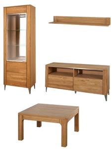 Wohnzimmer-Set LATINA 4-teilig Braun - Holzwerkstoff - 225 x 200 x 42 cm