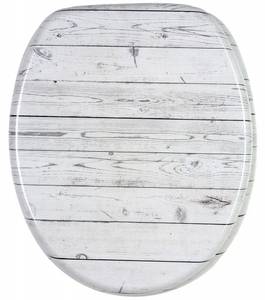 WC-Sitz Timber Grau - Holzwerkstoff - 38 x 6 x 47 cm