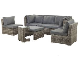 Lounge Set CORTE 5-tlg Braun - Grau - Polyrattan - 230 x 153 x 152 cm