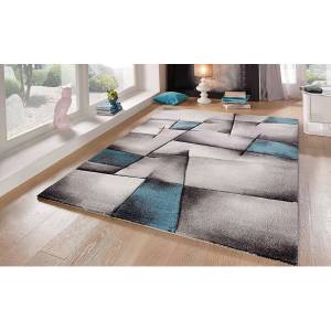 Tapis géométrique et asymétrique Bleu - 80 x 150 cm