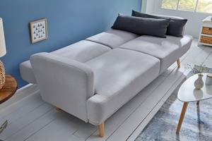 3er Sofa STUDIO Braun - Grau - Textil - Holzart/Dekor - 200 x 82 x 75 cm