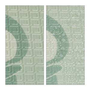 Tapis de jeu pliable avec motifs animaux Gris - Vert - Blanc - Matière plastique - 195 x 1 x 146 cm