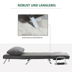 3 in 1 Schlafsessel  833-040 Grau - Metall - 69 x 80 x 65 cm