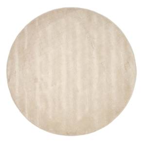 Kurzflor-Teppich aus 100% Baumwolle Beige - 70 x 70 cm