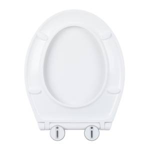 Toilettendeckel mit Absenkautomatik Weiß - Metall - Kunststoff - 37 x 4 x 45 cm