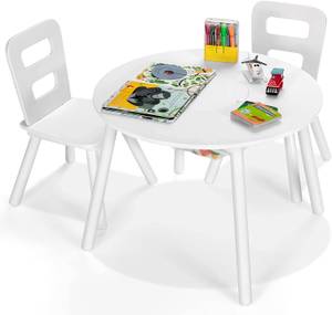 Kindertisch Set Kindersitzgruppe Weiß - Holzwerkstoff - 60 x 44 x 60 cm