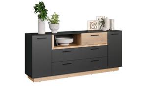 Sideboard Synnax 3 Grau - Holz teilmassiv - 189 x 80 x 40 cm