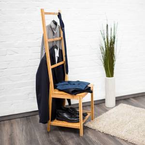 Chaise porte-serviettes en bambou Marron - Bambou - 40 x 133 x 42 cm