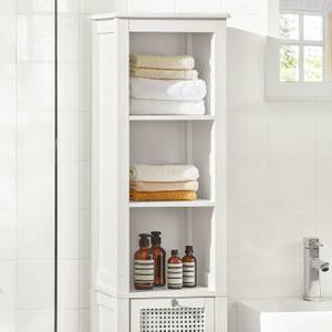 Meuble Colonne de Salle de Bain BZR36-W Blanc - Bois manufacturé - 35 x 161 x 32 cm