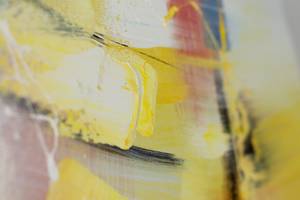 Acrylbild handgemalt Abstrakte Traumwelt Massivholz - Textil - 60 x 90 x 4 cm