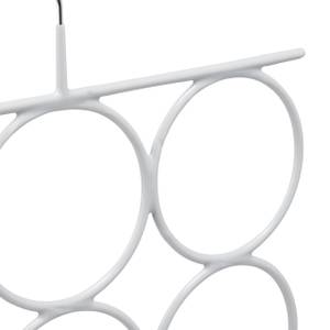Porte-écharpes avec 6 anneaux Gris - Argenté - Métal - Matière plastique - 29 x 29 x 1 cm