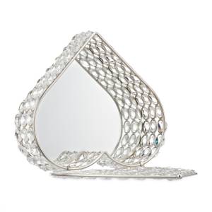 Boîte à bijoux en forme de cœur Argenté - Verre - Métal - 17 x 7 x 16 cm