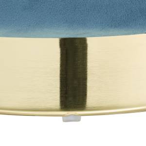 Pouf coiffeuse rangement bleu pétrole Doré - Turquoise - Bois manufacturé - Métal - Textile - 39 x 44 x 39 cm