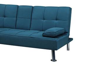 3-Sitzer Sofa ROXEN Blau - Silber