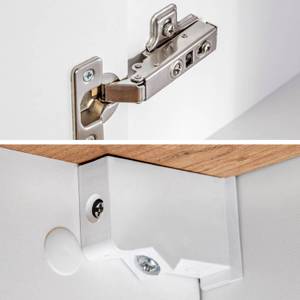 Badezimmer Unterschrank hängend weiß Weiß - Holzwerkstoff - 35 x 68 x 32 cm