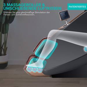 Massagesessel Modell L (8900) Beige - Weiß - Kunstleder - 85 x 170 x 125 cm