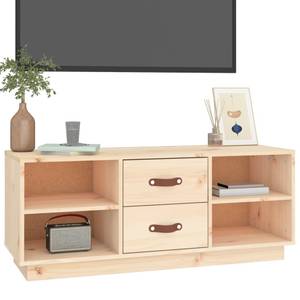 TV-Schrank D624 Braun - Massivholz - 34 x 40 x 100 cm