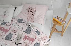 Gesteppte Kinderbettdecke Meow Meow Textil - 1 x 200 x 140 cm