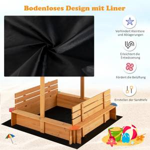 Sandkasten FE32259DE Braun - Holzwerkstoff - 121 x 121 x 121 cm