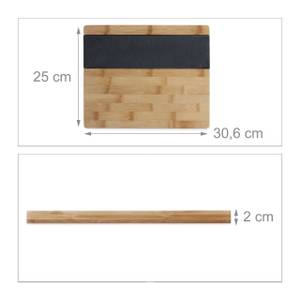 Planche à découper en bambou ardoise Marron - Bambou - Pierre - 31 x 2 x 25 cm
