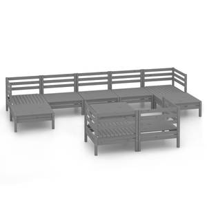 Garten-Lounge-Set Grau - Massivholz - Holzart/Dekor - 64 x 29 x 64 cm