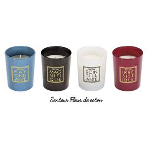 Coffret de 4 bougies senteur fleur de co Verre - 5 x 6 x 5 cm