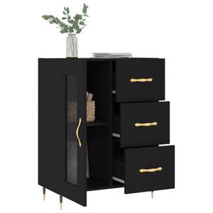 Sideboard DE3415 Schwarz - Holzwerkstoff - 70 x 90 x 34 cm