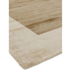 Tapis fait main uni à bordures LAME Beige - 200 x 290 cm