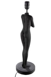 Tischlampe Lady Black and White Schwarz - Kunststoff - 31 x 78 x 31 cm