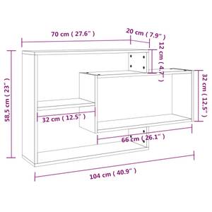 Wandregal 298548 Raucheiche Dekor
