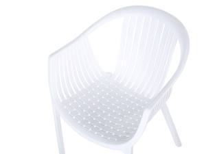 Chaise de salle à manger NAPOLI Blanc - Matière plastique - 55 x 71 x 56 cm