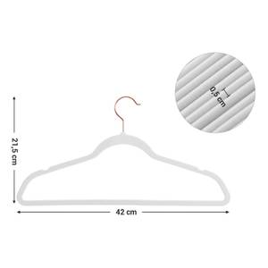 20er-Set Kleiderbügel Jackenbügel Weiß - Kunststoff - 1 x 22 x 42 cm