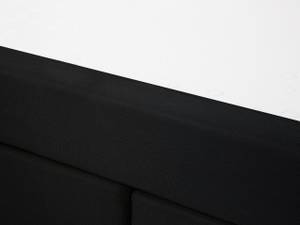 Lit double ADMIRAL Noir - Argenté - 151 x 92 x 212 cm