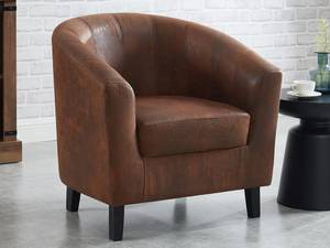 Fauteuil cabriolet CRISTOBAL Marron - Textile - 71 x 76 x 78 cm