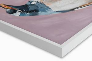 Acrylbild handgemalt Arctic Native Blau - Pink - Massivholz - Textil - 60 x 90 x 4 cm