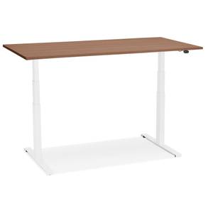 Schreibtisch TRONIK Braun - Walnuss Dekor - 140 x 70 cm - Weiß