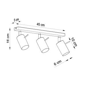 Deckenleuchte Ring Grau